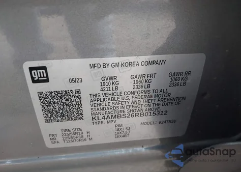 2024 Buick Encore Gx Preferred Fwd from USA, damaged, VIN KL4AMBS26RB015312